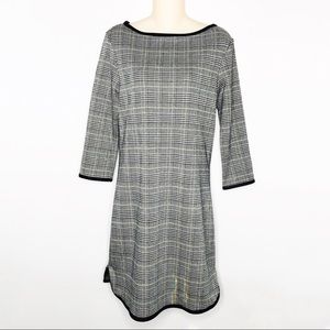 Max Studio | Plaid Boat Neck Dress